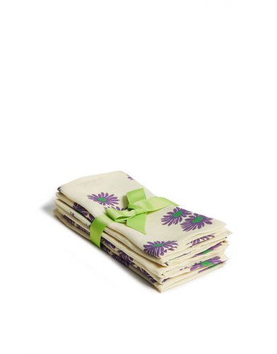 Large Napkins Set Of 6 (45X45) in Margherita Viola - Homeware | La DoubleJ