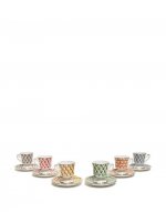 Espresso Cup & Saucer Set of 6 in Cubi Mix - Homeware | La DoubleJ