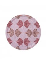 Round Printed Tray in Slinky Rosso - Homeware | La DoubleJ