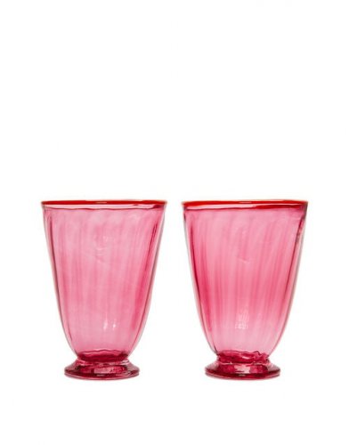 Rainbow Glass Set of 2 in Fuxia - Homeware | La DoubleJ