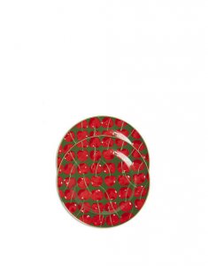 Dessert Plates Set Of 2 in Cherries Verde - Homeware | La DoubleJ