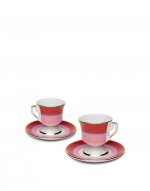 Espresso Cup & Saucer Set of 2 in Rainbow Rosa - Homeware | La DoubleJ