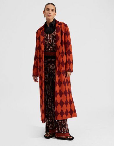 Duster Coat in Arancio/Bordeaux for Women | La DoubleJ