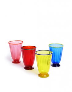 Rainbow Glass Set of 4 in Rainbow - Homeware | La DoubleJ