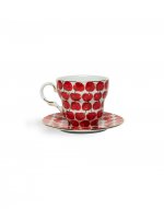 Big Mama Cup And Saucer in Cherries Avorio - Homeware | La DoubleJ