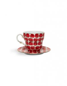 Big Mama Cup And Saucer in Cherries Avorio - Homeware | La DoubleJ