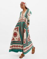 Muumuu Dress (Placee) in Daisy Placee Turquoise for Women | La DoubleJ