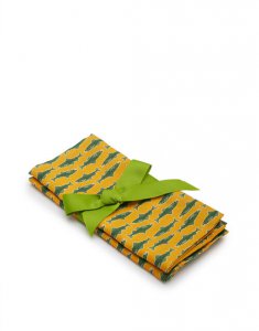 Large Napkins Set Of 2 (45X45) in Como Fish Yellow Small - Homeware | La DoubleJ