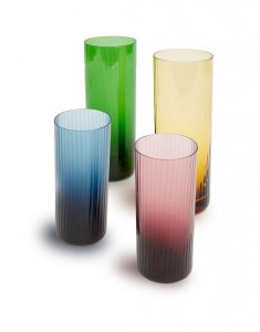 Tumbler Glass Set of 4 in Misty Rainbow Mix - Homeware | La DoubleJ