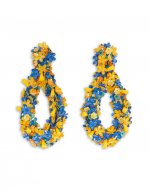 Confetti Hoops in Solid Yellow for Women | La DoubleJ