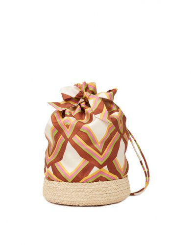 Celebration Raffia Pouch in Diamonds Giallo for Women | La DoubleJ