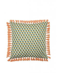 Cushion With Fringes (50X50) in Cubi Verde - Homeware | La DoubleJ