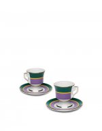 Espresso Cup & Saucer Set of 2 in Rainbow Viola - Homeware | La DoubleJ