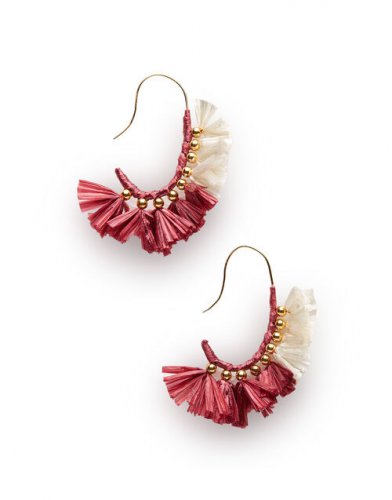 Bow Earrings in Multicolor Lampone for Women | La DoubleJ