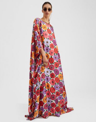 Square Kaftan in Zinnie for Women | La DoubleJ