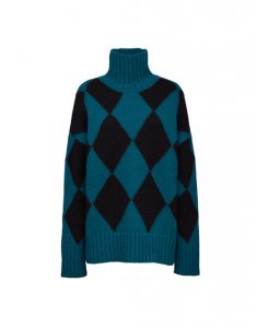 Argyle Sweater in Green / Black for Women | La DoubleJ