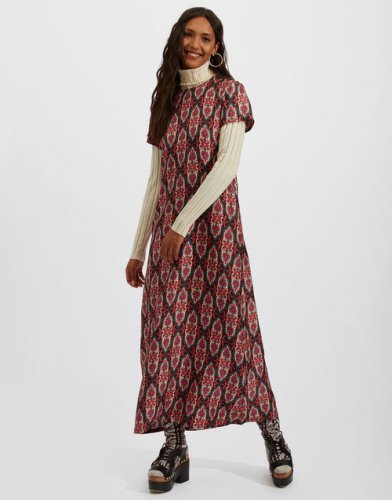 Swing Dress in Pink Tapestry for Women | La DoubleJ