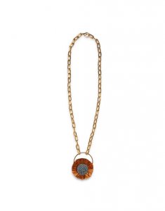 Saturn Necklace in Multicolor Cristallo/Azzurro for Women | La DoubleJ