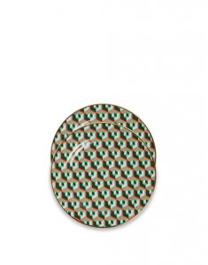 Dessert Plate Set of 2 in Cubi Verde - Homeware | La DoubleJ