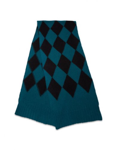 Argyle Scarf in Green / Black for Women | La DoubleJ