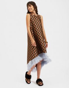 La Scala High Dress (With Feathers) in Bella Nero for Women | La DoubleJ