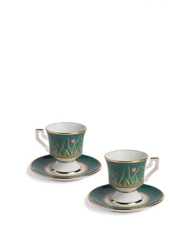 Espresso Cup & Saucer Set of 2 in Libellula - Homeware | La DoubleJ