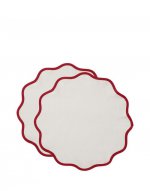 Cloud Placemat Set of 2 in Red - Homeware | La DoubleJ