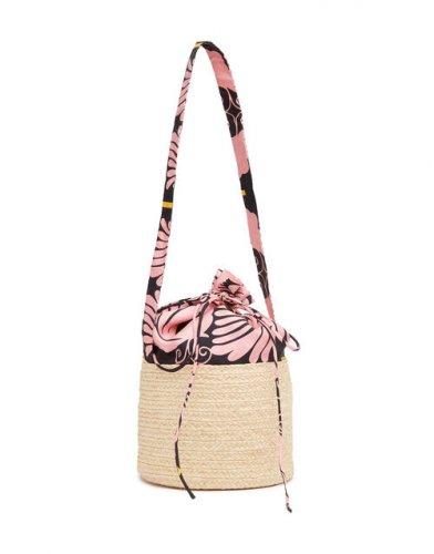 24/7 Raffia Pouch in Ali Rosa for Women | La DoubleJ