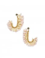 J Earrings in Crema/Rosa for Women | La DoubleJ