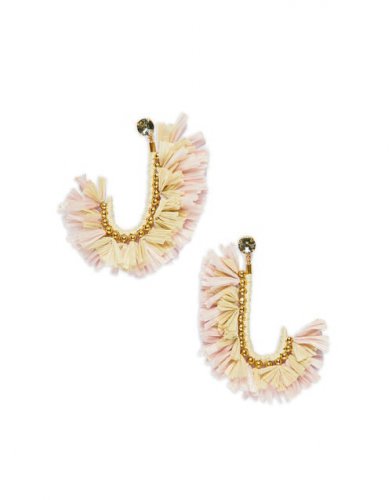 J Earrings in Crema/Rosa for Women | La DoubleJ