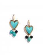 Cuore Piccolo Earrings in Solid Acquamarine for Women | La DoubleJ