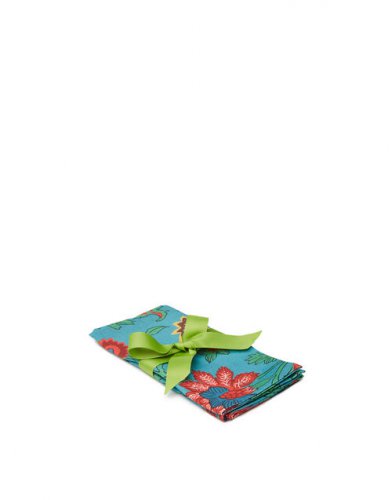 Large Napkins Set Of 2 (45X45) in Dragon Flower Turchese - Homeware | La DoubleJ