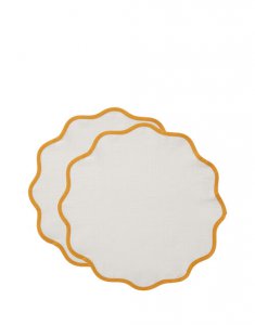 Cloud Placemat Set of 2 in Ocra - Homeware | La DoubleJ