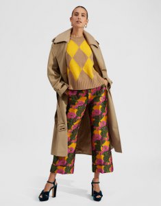 Argyle Gilet in Camel/Yellow for Women | La DoubleJ