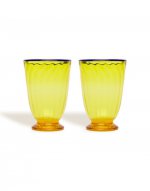 Rainbow Glasses Set Of 2 in Yellow - Homeware | La DoubleJ