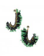 J Earrings in Tinta Unita Nero for Women | La DoubleJ