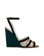 Tones Wedge in Solid Green for Women | La DoubleJ