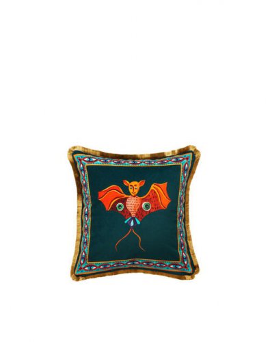 Velvet Cushion (48X48) in Bat - Homeware | La DoubleJ