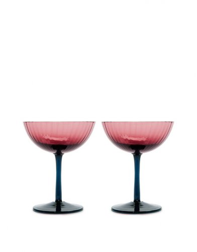 Champagne Coupe Set of 2 in Viola - Homeware | La DoubleJ