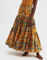 Big Skirt in Tree Of Life Arancio for Women | La DoubleJ