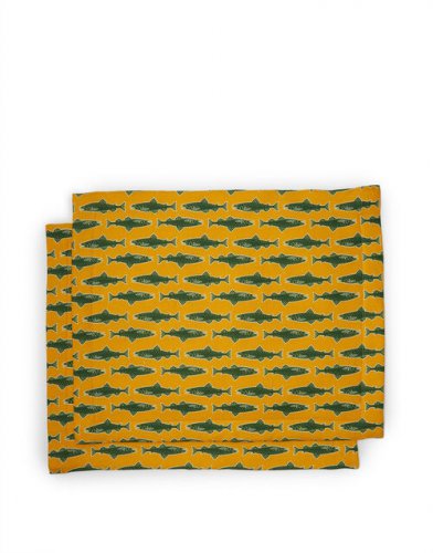 Placemat Set of 2 in Como Fish Yellow - Homeware | La DoubleJ