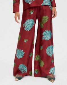 Palazzo Pants in Ortensia Bordeaux for Women | La DoubleJ