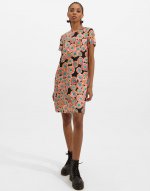 Mini Swing Dress in Crazy Daisy Black for Women | La DoubleJ