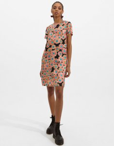 Mini Swing Dress in Crazy Daisy Black for Women | La DoubleJ