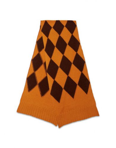 Argyle Scarf in Yellow / Brown for Women | La DoubleJ