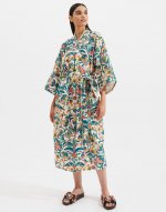 Unisex Big Robe in Tree Of Life Bianco for Women | La DoubleJ