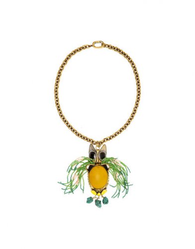 Gufo Grande Necklace in Solid Yellow for Women | La DoubleJ