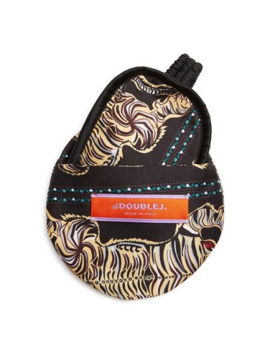 Mask Case in Tiger Tiles Black Small for Women | La DoubleJ