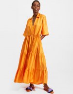 The J Dress in Solid Orange for Women | La DoubleJ