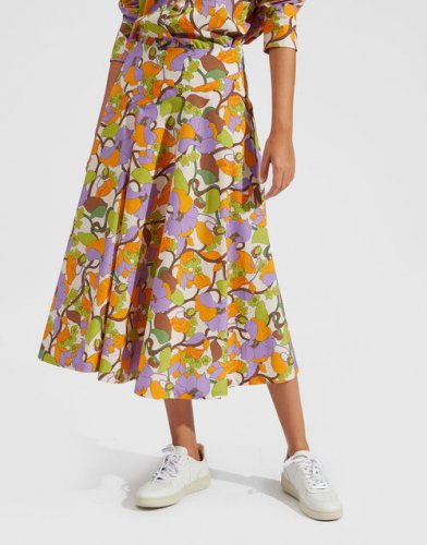 Milano Skirt in Vines Bianco for Women | La DoubleJ